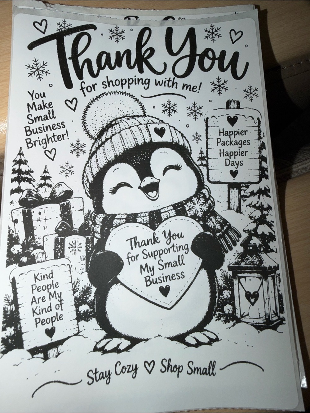 Penguin Thank You Sticker 50 count 4x6